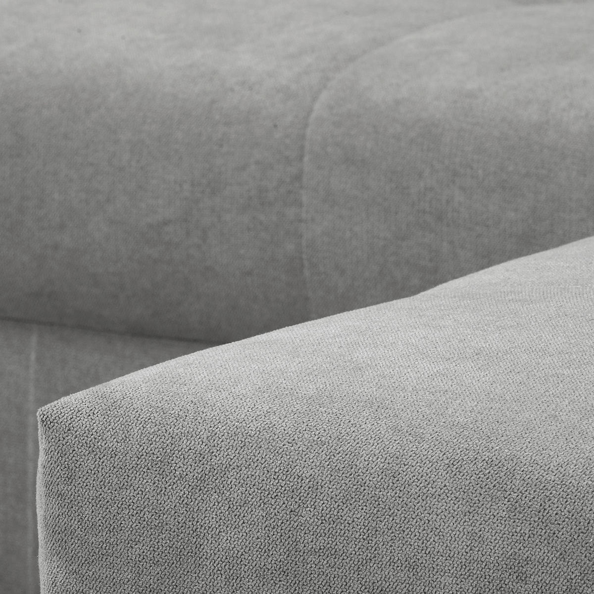 ECKSOFA Ariella Dunkelgrau Mikrofaser  - Dunkelgrau/Naturfarben, Design, Holz/Textil (231/161cm) - Livetastic