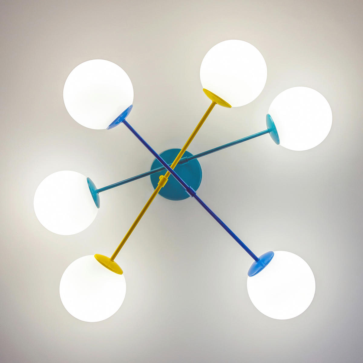 KINDERDECKENLEUCHTE 76/76/31 cm   - Multicolor, LIFESTYLE, Glas/Metall (76/76/31cm)