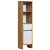 SREDNJI ORMAR   - boja hrasta/bela, Konvencionalno, pločasti materijal (33/136/28cm) - Xora