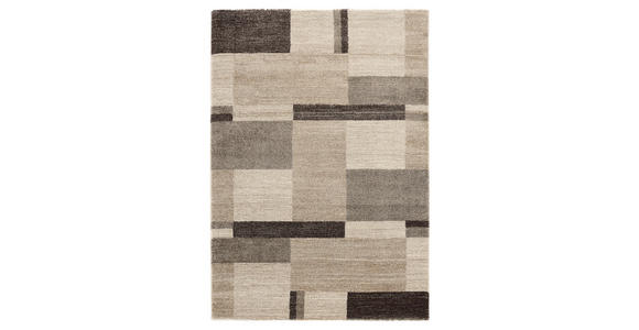 WEBTEPPICH 65/130 cm Palazzo Bloc Braun, Beige - Beige/Braun, KONVENTIONELL, Textil (65/130cm) - Novel