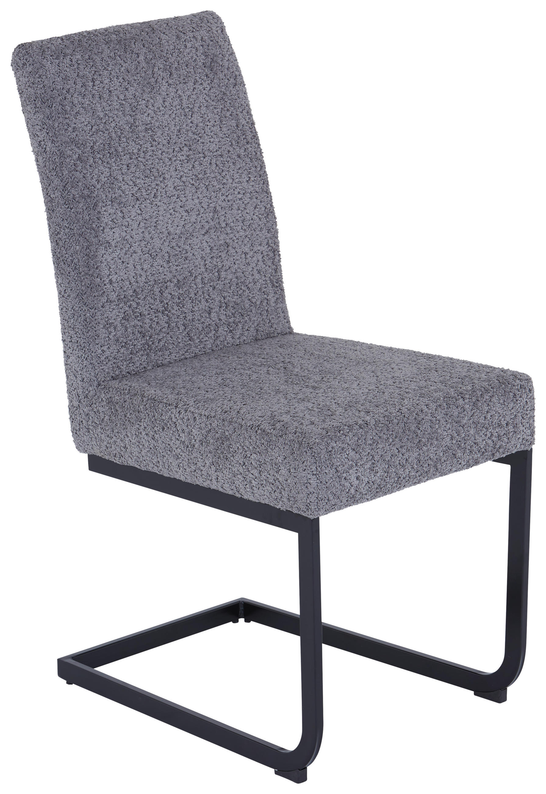 SCHWINGSTUHL  in Eisen Leinenoptik  - Schwarz/Grau, MODERN, Textil/Metall (46/95/64cm) - MID.YOU