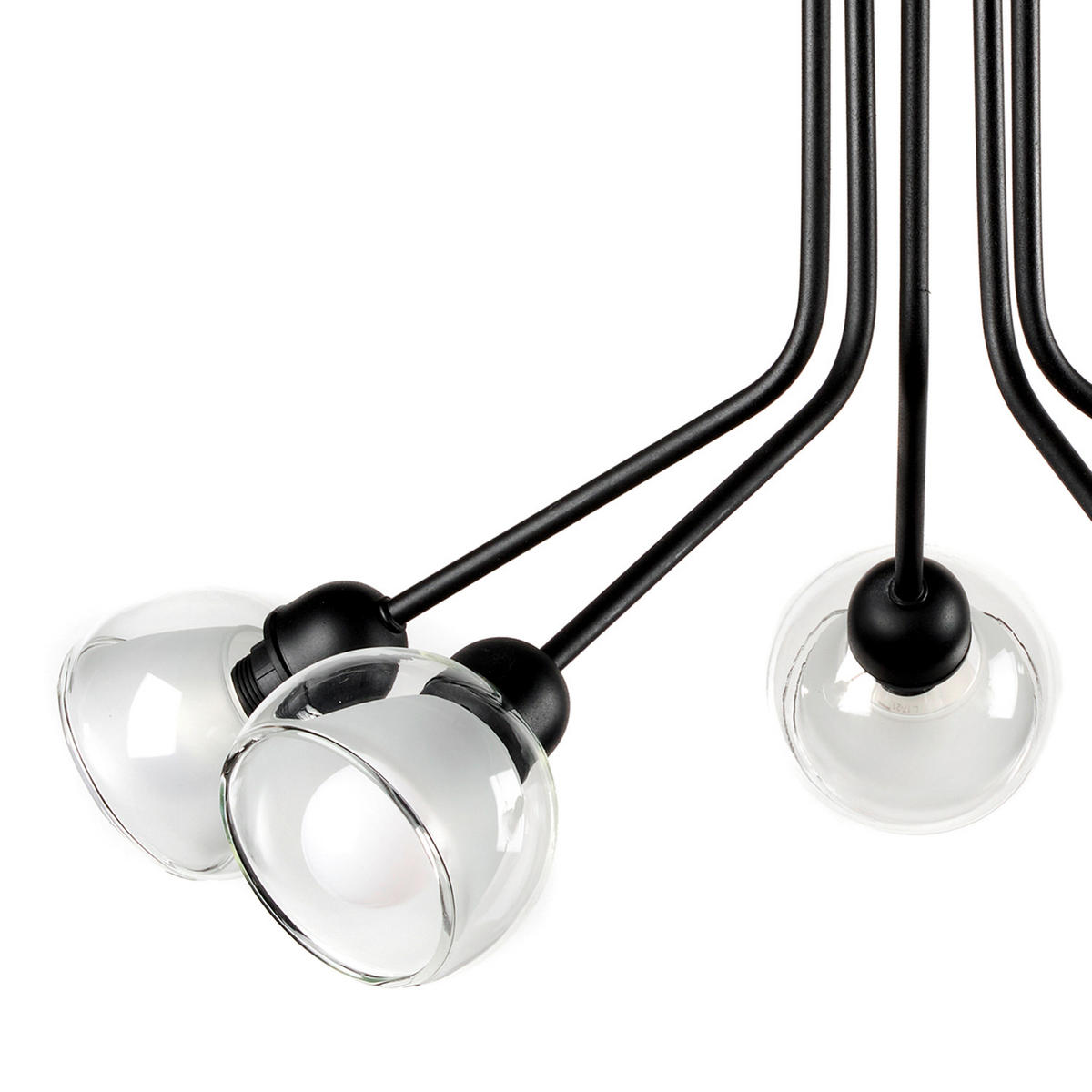 DECKENLEUCHTE 55/45 cm   - Schwarz, Basics, Metall (55/45cm)