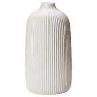 VAZA   13,3/25 cm    keramika  - bela, Dizajnerski, keramika (13,3/25cm) - Ambia Home