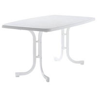 GARTENTISCH Holzwerkstoff Weiß rechteckig  - Weiß, MODERN, Holzwerkstoff/Metall (150/90/72cm) - Sieger