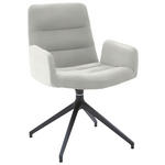 ARMLEHNSTUHL  in Cord  - Schwarz/Weiß, Design, Textil/Metall (61/88/66cm) - Dieter Knoll