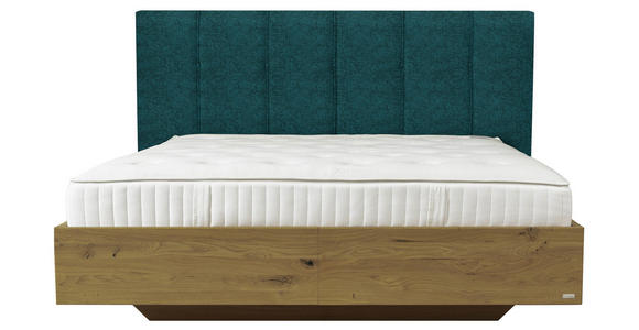 BOXSPRINGBETT 180/200 cm in Petrol, Wildeiche - Wildeiche/Petrol, Natur, Holz/Textil (180/200cm) - Valnatura