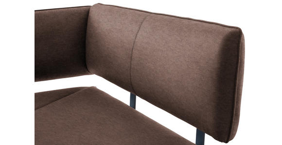 ECKBANK 205/165 cm in Schwarz, Hellbraun - Hellbraun/Schwarz, MODERN, Textil/Metall (205/165cm) - Cantus