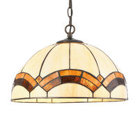 ASZTALI LÁMPA - barna/többszínű, Basics, Üveg/fém (40/23/40cm)