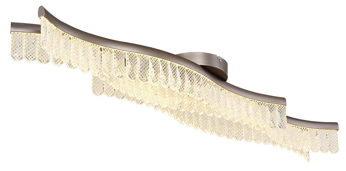 STROPNA LED-SVETILKA  JULIET /1560 lm/3200 K/230 V/ - barve grafita/prozorno, Design, kovina/umetna masa (108/18/13cm) - Globo