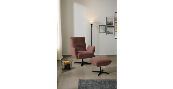SESSEL in Chenille Rotbraun  - Rotbraun/Schwarz, Design, Textil/Metall (60/94/86cm) - Dieter Knoll