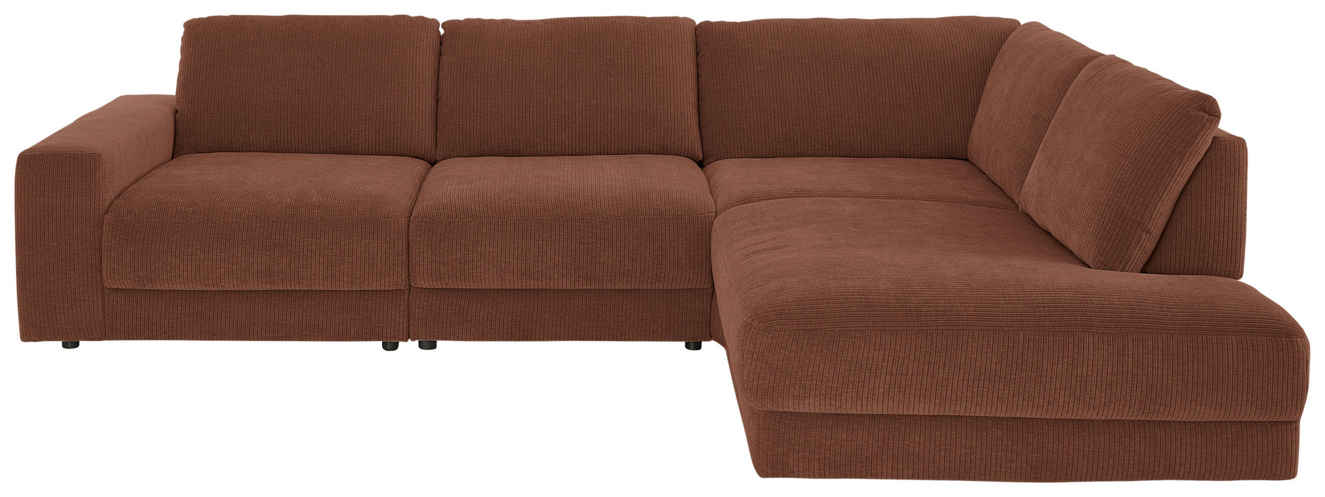 ECKSOFA in Chenille, Jacquard Rostfarben  - Rostfarben/Schwarz, Design, Kunststoff/Textil (316/242cm) - Niels Andersson
