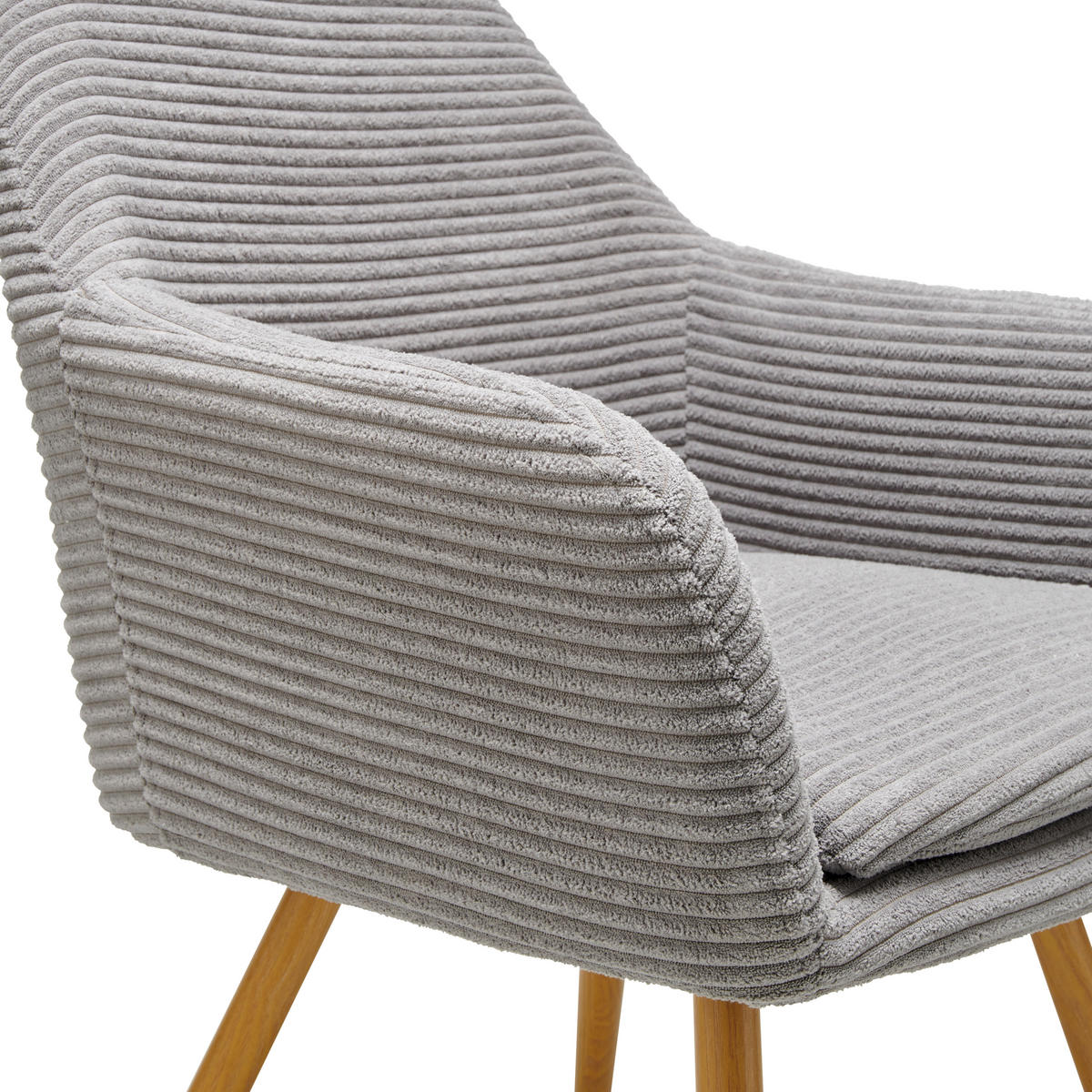 ŽIDLE S PODRUČKAMI, železo, manšestr, šedá - šedá/přírodní barvy, Lifestyle, kov/textil (57/83/62cm) - MID.YOU