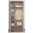 GARDEROBENSCHRANK Hochglanz Sonoma Eiche, Weiß - Chromfarben/Weiß, KONVENTIONELL, Glas/Holzwerkstoff (95/200/42cm)