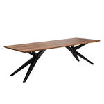 ESSTISCH in Holz 220/100/75 cm  - Wildeiche/Schwarz, LIFESTYLE, Holz/Metall (220/100/75cm) - Linea Natura