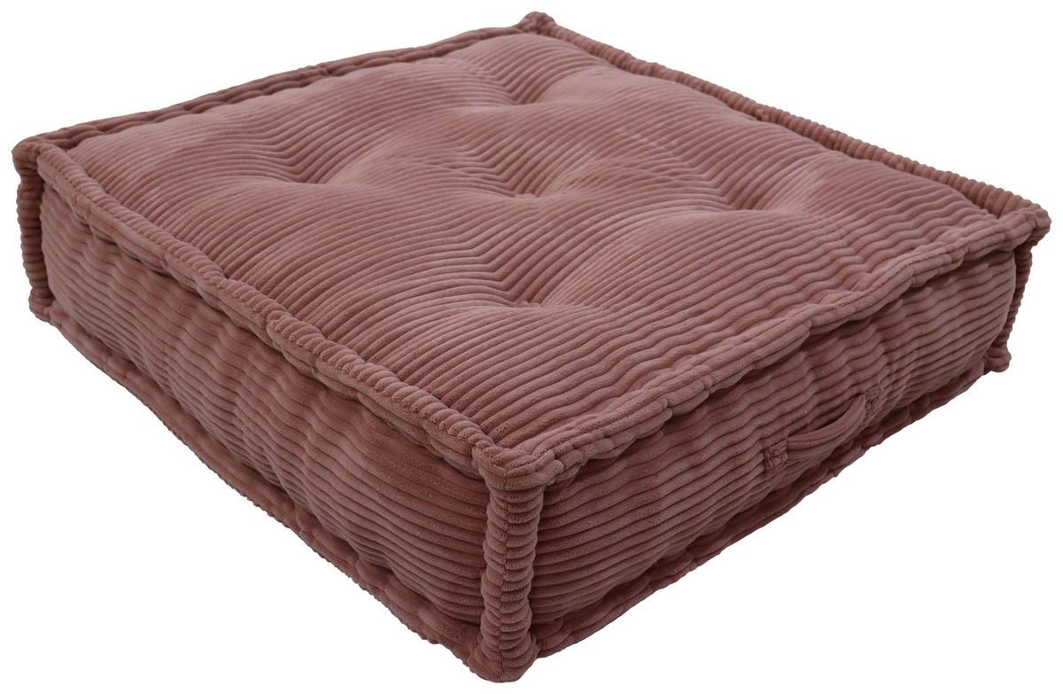 SOFAELEMENT in gerippt Altrosa  - Altrosa, Design, Textil (80/20/80cm) - P & B