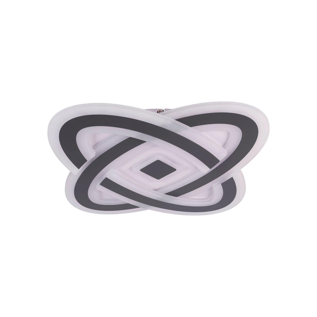 LED-DECKENLEUCHTE 48/48/6 cm   - Weiß/Grau, Design, Kunststoff/Metall (48/48/6cm) - Näve