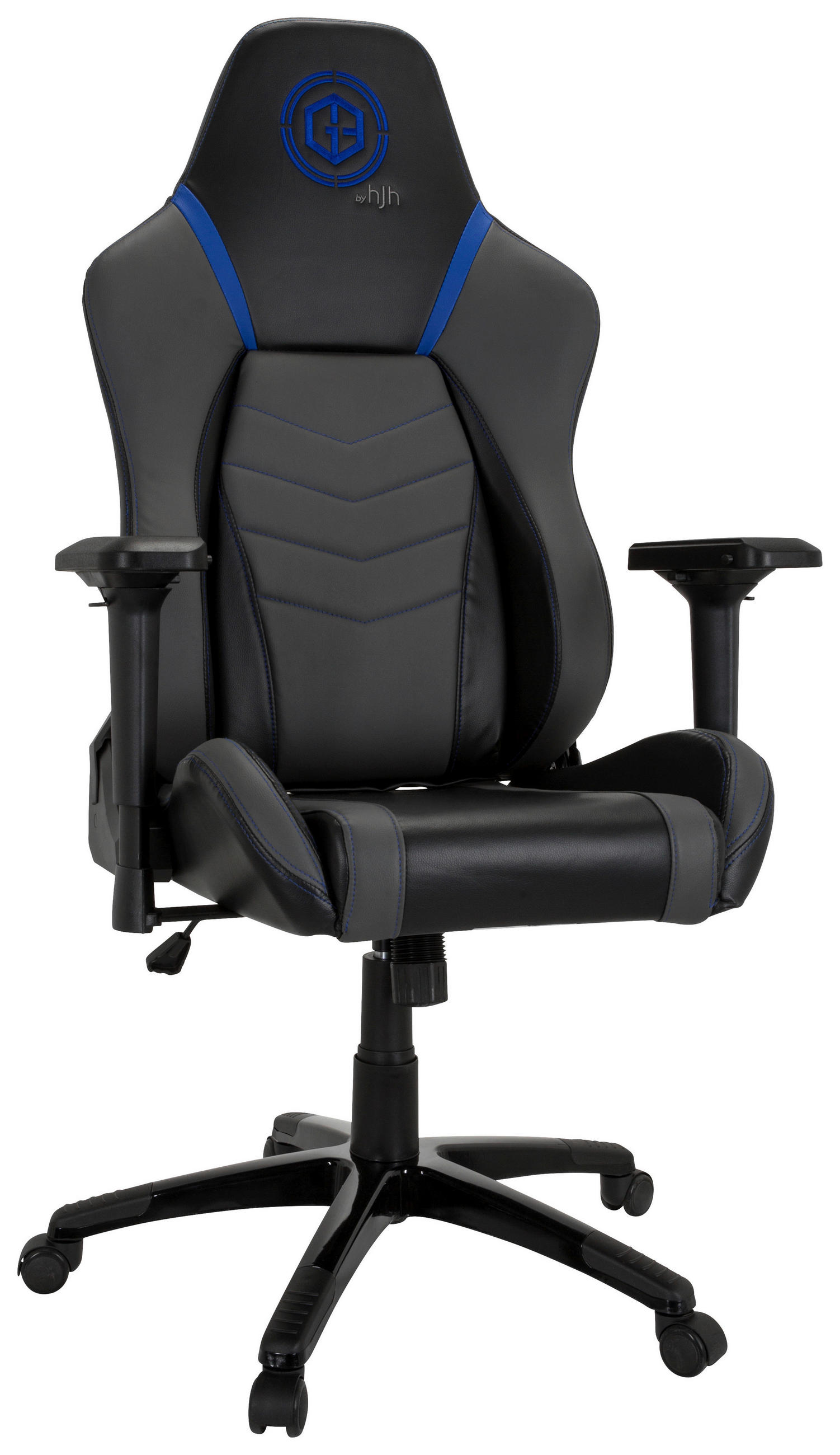 GAMINGSTUHL  in Lederlook Blau, Grau, Schwarz  - Blau/Schwarz, MODERN, Kunststoff/Textil (74/133/62cm) - MID.YOU