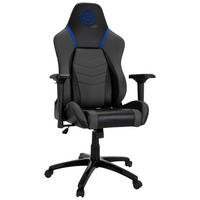 GAMING STOL tekstil modra, siva, črna  - modra/siva, Moderno, umetna masa/tekstil (74/133/62cm) - MID.YOU