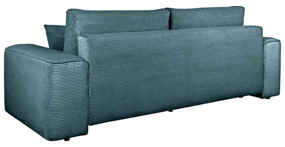 SCHLAFSOFA  mit Rücken echt, Armteil links, Armteil rechts Cord Blau  - Blau/Schwarz, Design, Kunststoff/Textil (261/95/108cm) - Xora