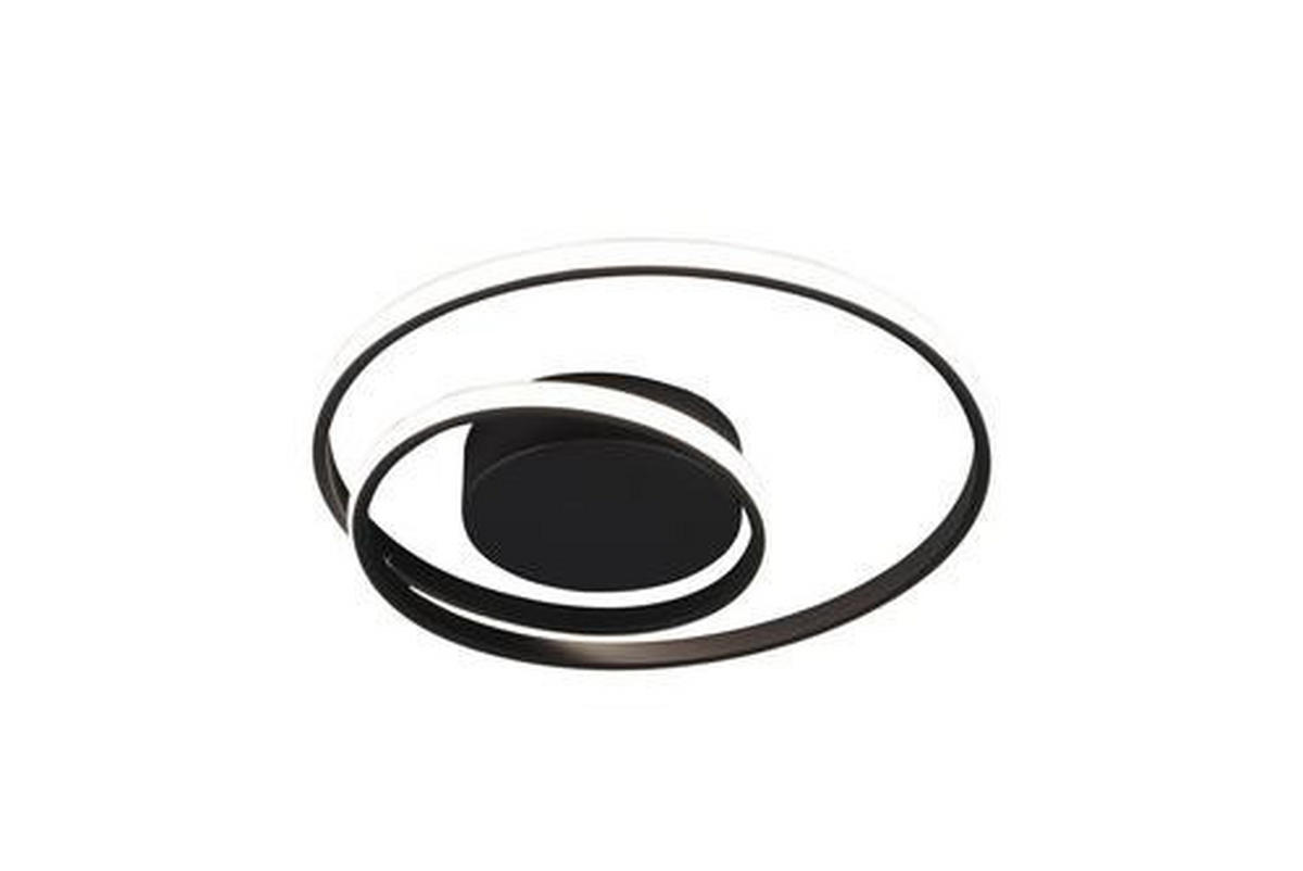 LED-DECKENLEUCHTE 39/7 cm   - Schwarz/Weiß, Design, Kunststoff/Metall (39/7cm)