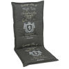 SESSELAUFLAGE Schriftzug  - Anthrazit, Design, Textil (50/7/120cm)