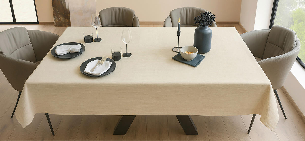 TISCHDECKE Textil Sandfarben  - Sandfarben, Basics, Textil (150/230cm) - Dieter Knoll