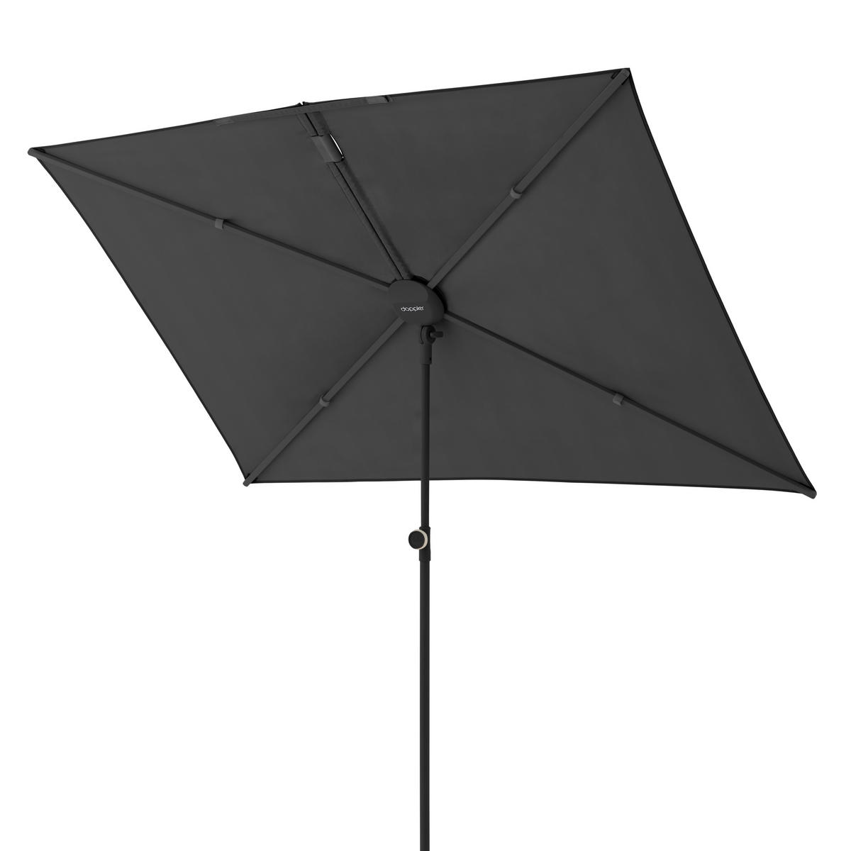 SONNENSCHIRM ca. 180x130 cm  - Schwarz/Grau, Basics, Textil/Metall (180/130cm) - Doppler