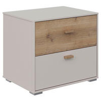 NACHTTISCH 48/43/38 cm  in Eichefarben, Sandfarben  - Sandfarben/Eichefarben, Konventionell, Holz/Holzwerkstoff (48/43/38cm) - Hom`in