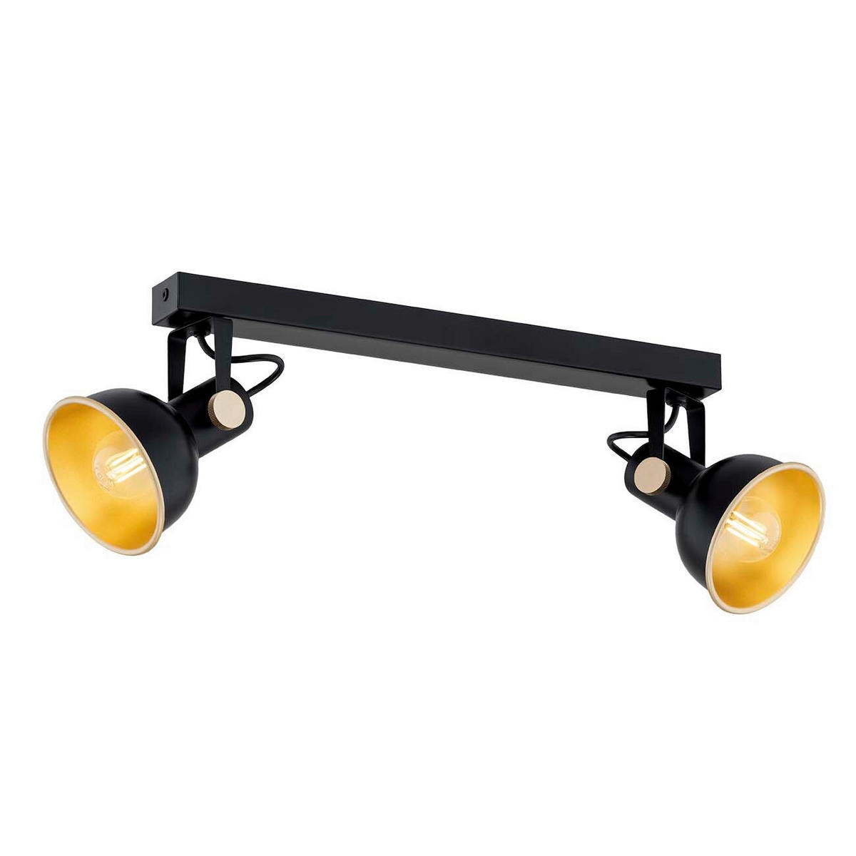 DECKENLEUCHTE Argon Lenora 19,5/14/54 cm   - Goldfarben/Schwarz, KONVENTIONELL, Metall (19,5/14/54cm)