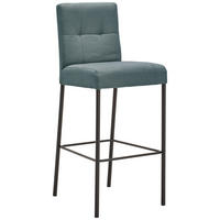 BARHOCKER Webstoff Schwarz, Jadegrün Eisen Stoffauswahl  - Jadegrün/Schwarz, Design, Textil/Metall (42/102/50cm) - home24