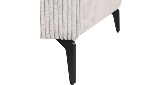 ECKSOFA  in Cord Naturfarben  170/285 cm  - Schwarz/Naturfarben, KONVENTIONELL, Textil/Metall (170/285cm) - Carryhome