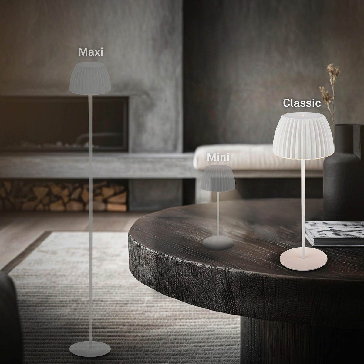 AKKU-TISCHLEUCHTE 14,5/36,5 cm  - Weiß, Basics, Kunststoff/Metall (14,5/36,5cm)