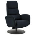 RELAXSESSEL in Leder Dunkelblau  - Schwarz/Dunkelblau, Design, Leder/Metall (76/108/86cm) - Dieter Knoll