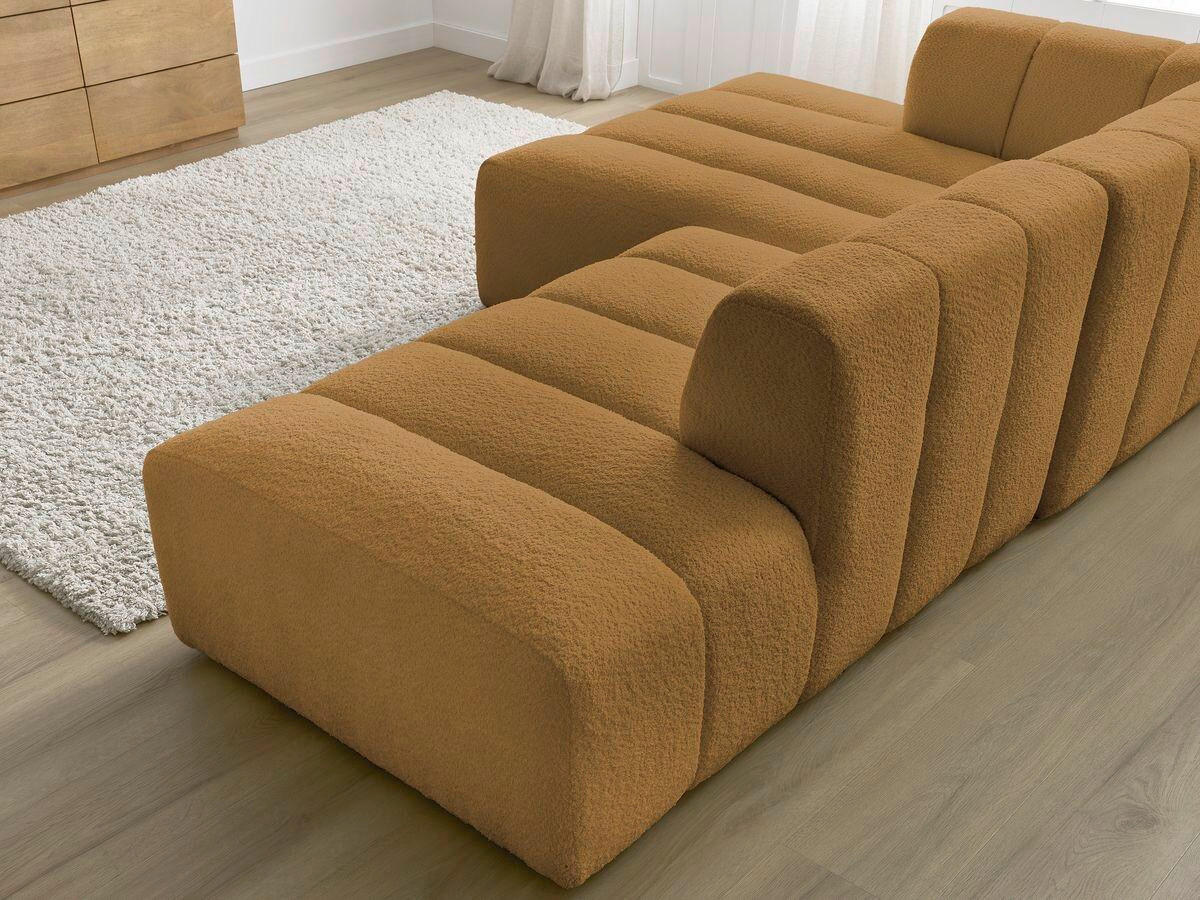 ECKSOFA  ANNECY Gelb Bouclé  - Gelb/Schwarz, MODERN, Kunststoff/Textil (170/262cm)