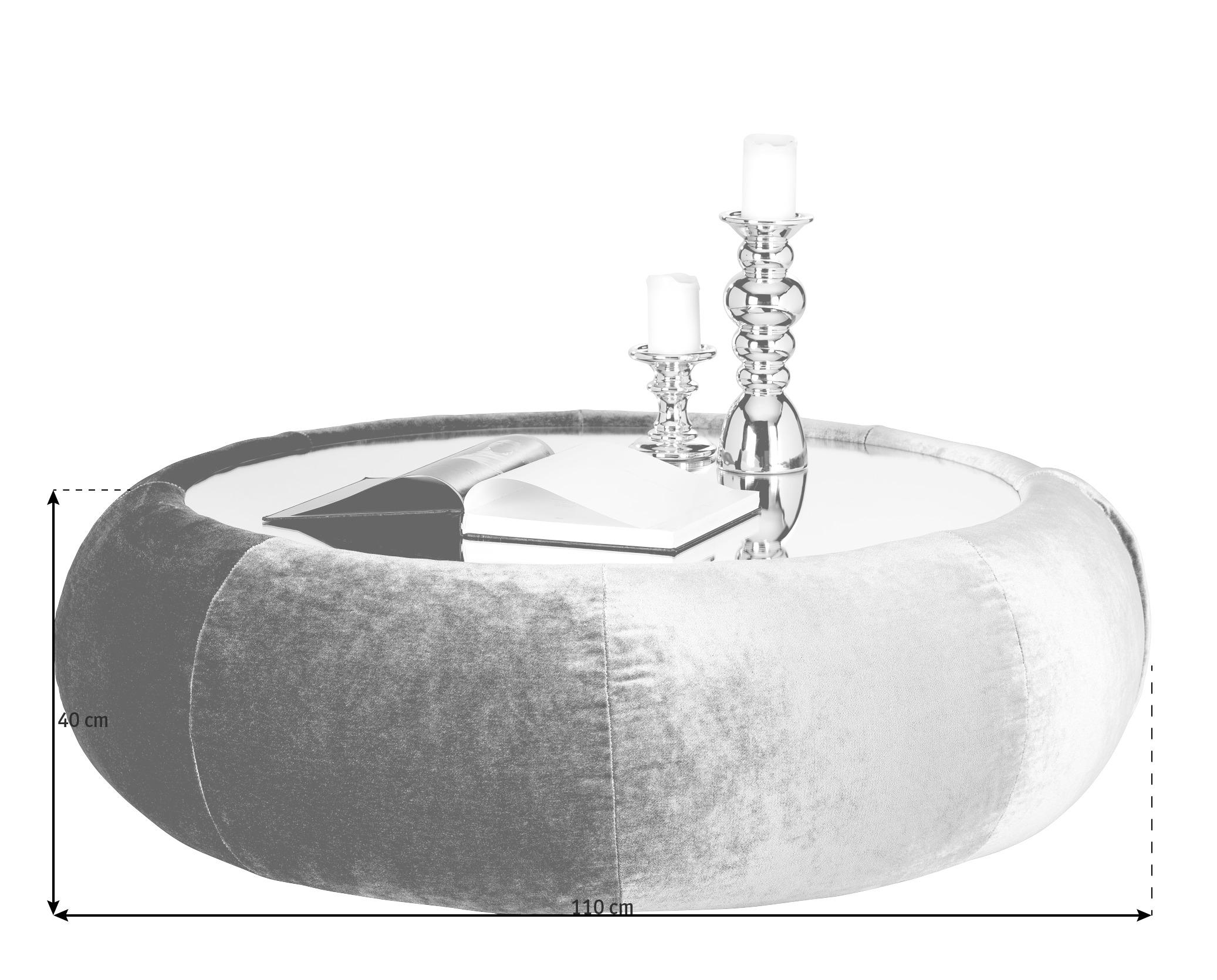 COUCHTISCH in Glas, Textil, Holzwerkstoff 110/110/40 cm  - Braun, Trend, Glas/Holzwerkstoff (110/110/40cm) - Bretz