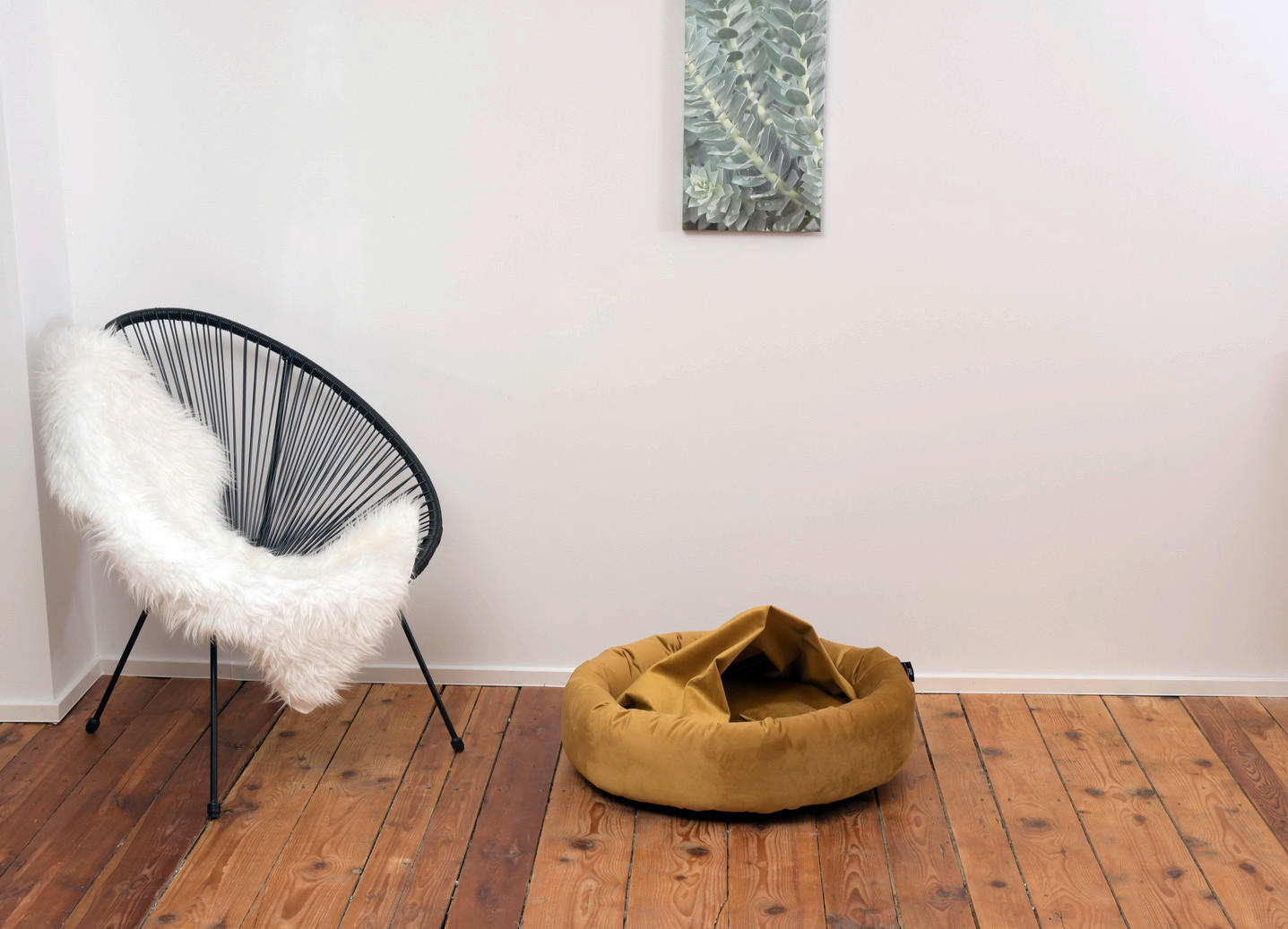 HUNDEBETT - Gelb, KONVENTIONELL, Textil (90/90/18cm)