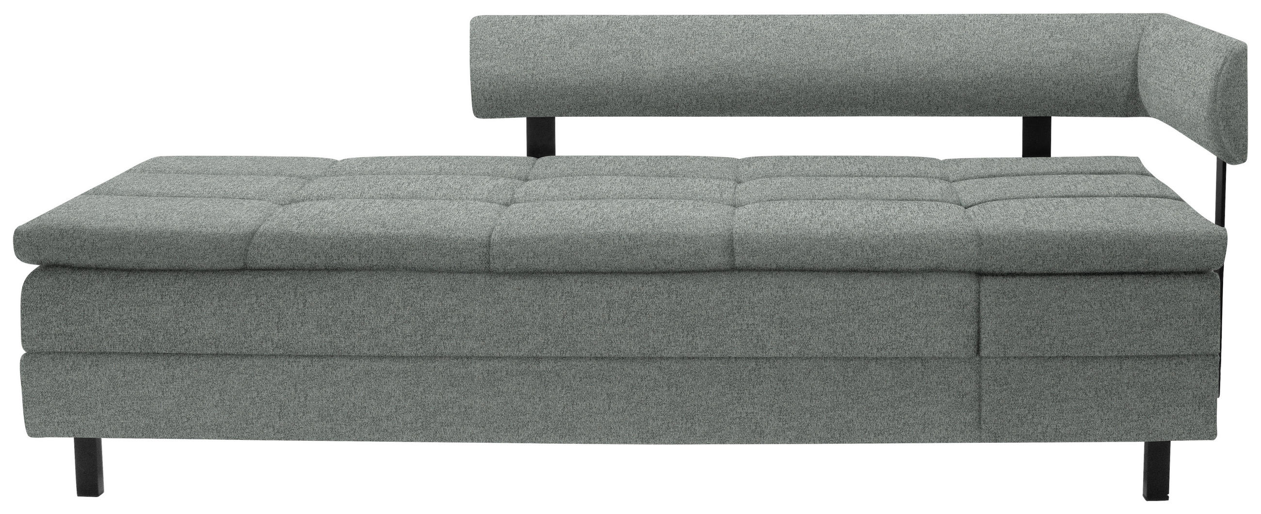 LIEGE in Flachgewebe Türkis  - Türkis/Schwarz, MODERN, Textil/Metall (208/77/98cm) - Joka