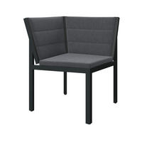 LOUNGEECKTEIL  - Anthrazit/Grau, MODERN, Textil/Metall (62/82/62cm) - Amatio