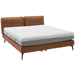BOXSPRINGBETT 180/200 cm  in Cognac  - Cognac/Schwarz, Design, Textil/Metall (180/200cm) - Johann Jakob