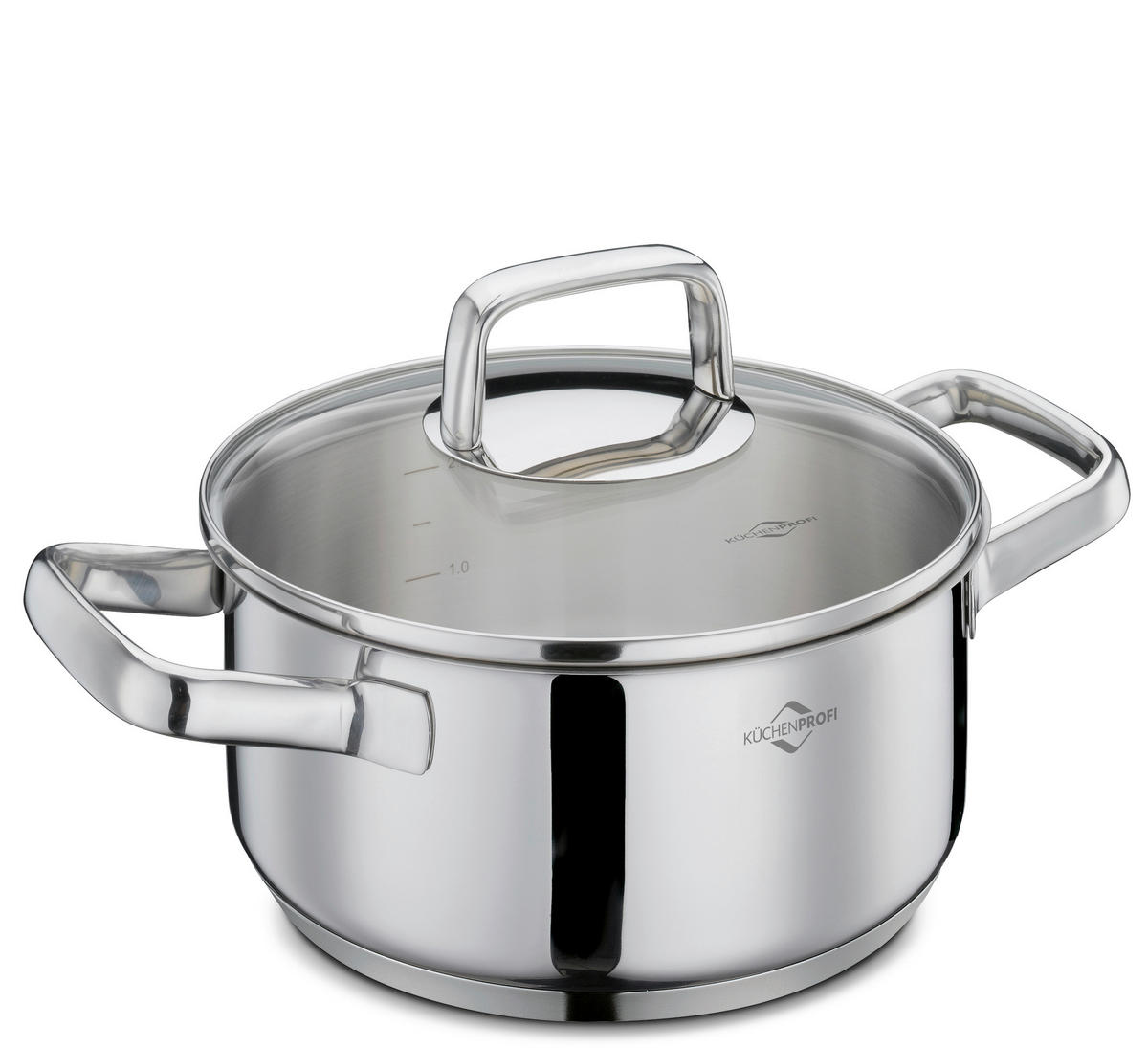 KOCHTOPFSET PISA  - Silberfarben, Basics, Glas/Metall - KÜCHENPROFI