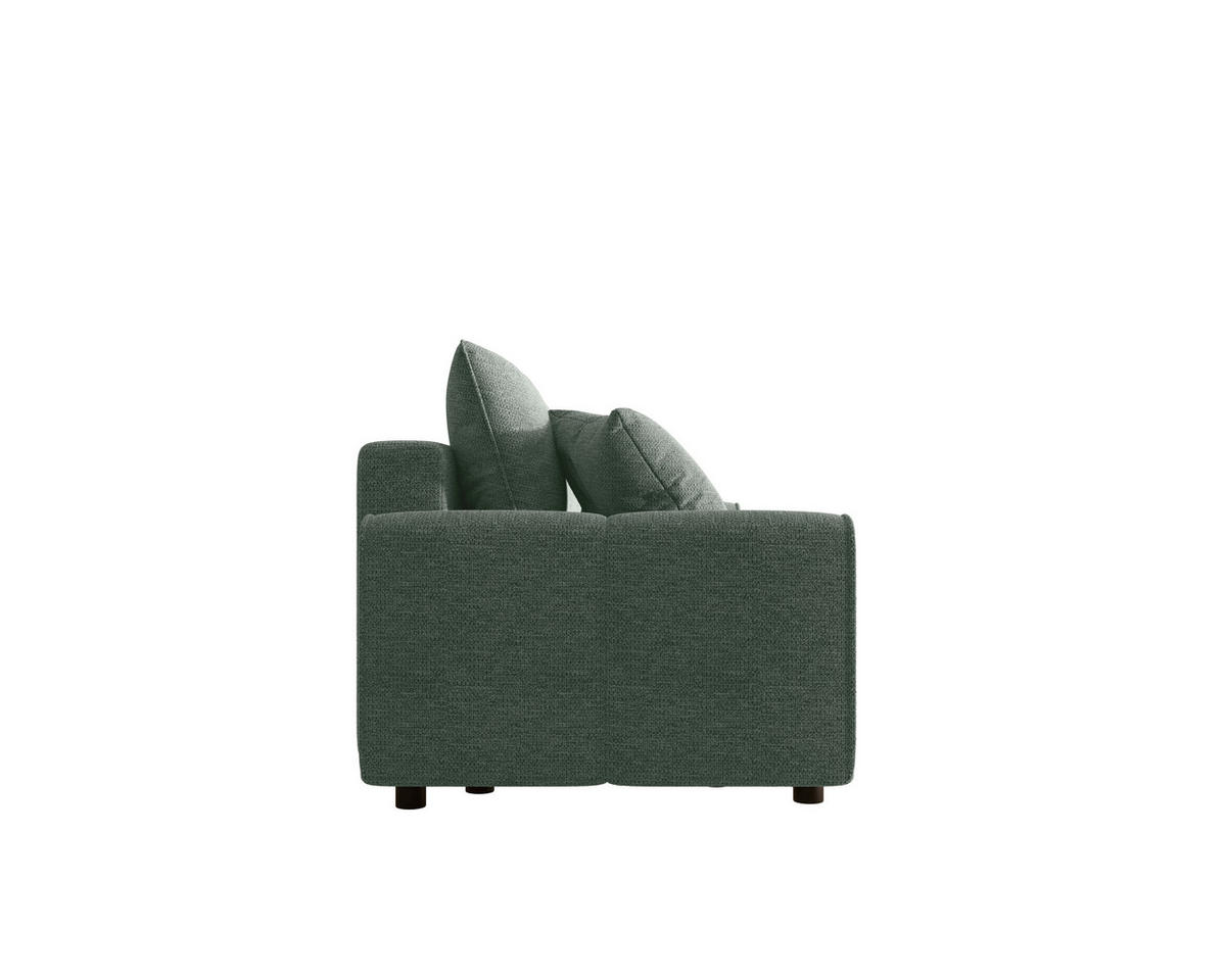SCHLAFSOFA OLIVIER in Struktur Salbeigrün  - Salbeigrün/Schwarz, MODERN, Kunststoff/Textil (236/90/100cm) - MID.YOU