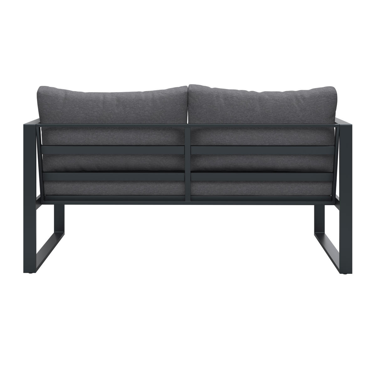 2-SITZER-SOFA Webstoff Anthrazit  - Anthrazit, MODERN, Textil/Metall (134/63/76cm) - Ambia Garden