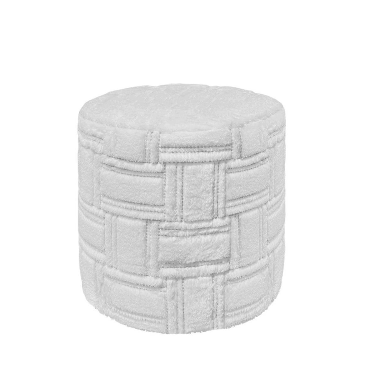 TABURE tekstil  bijela        - bijela/crna, Moderno, tekstil (38/38cm)