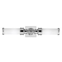 BADEZIMMER-WANDLEUCHTE FE-Payn-OR2 55,9/12,7/12.7 cm  - Chromfarben, Design, Glas/Metall (55,9/12,7/12.7cm) - Elstead Lighting