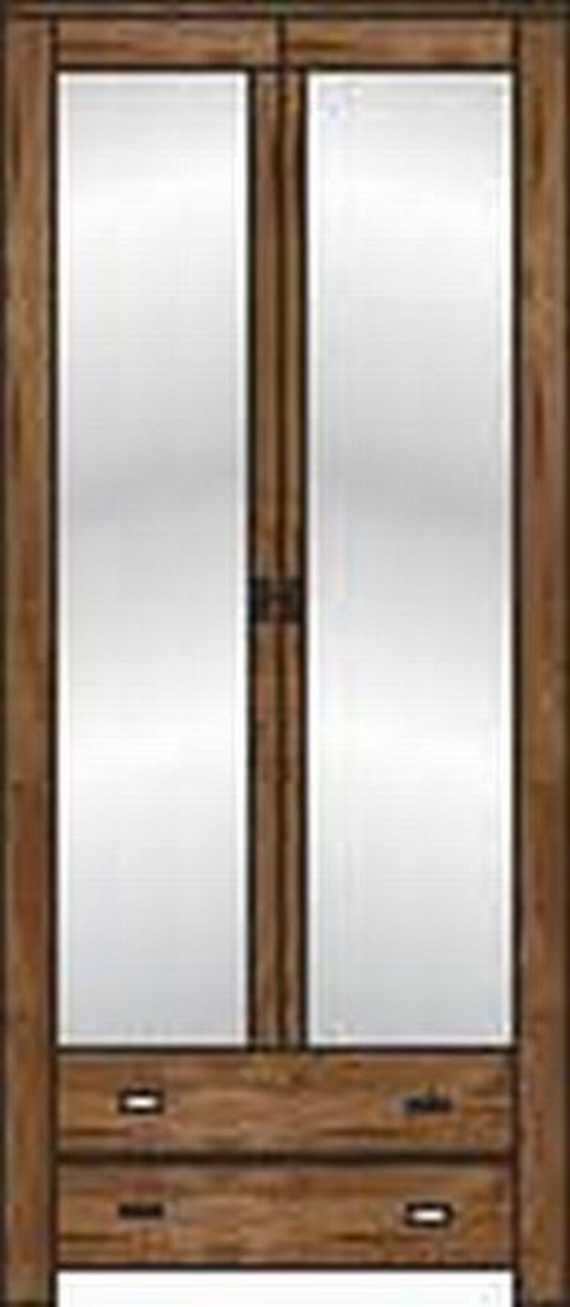 GARDEROBENSCHRANK  in 87/200/40 cm  - Akaziefarben/Nickelfarben, LIFESTYLE, Holzwerkstoff/Metall (87/200/40cm) - Landscape