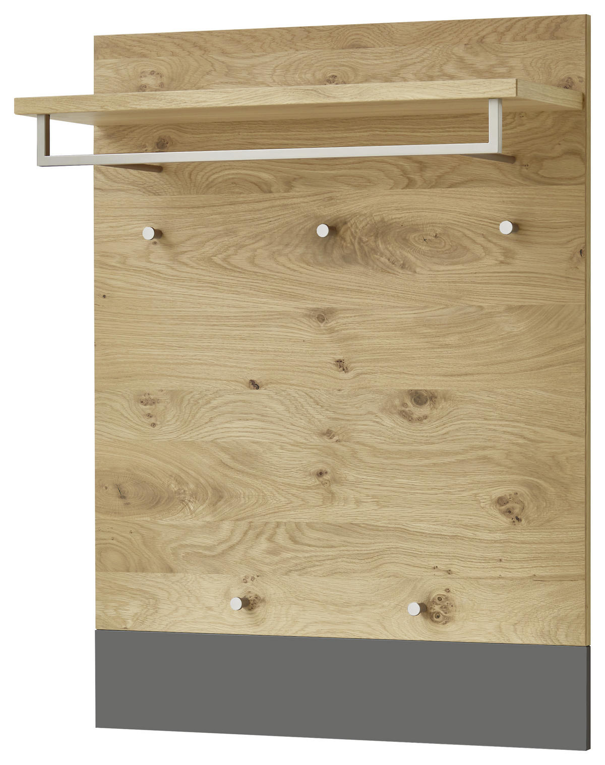 GARDEROBENPANEEL  in 80/106/27 cm  - Eichefarben/Grau, Design, Holz (80/106/27cm)