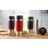 ISOLIERBECHER - Edelstahlfarben/Rot, Basics, Kunststoff/Metall (0,36l) - EMSA