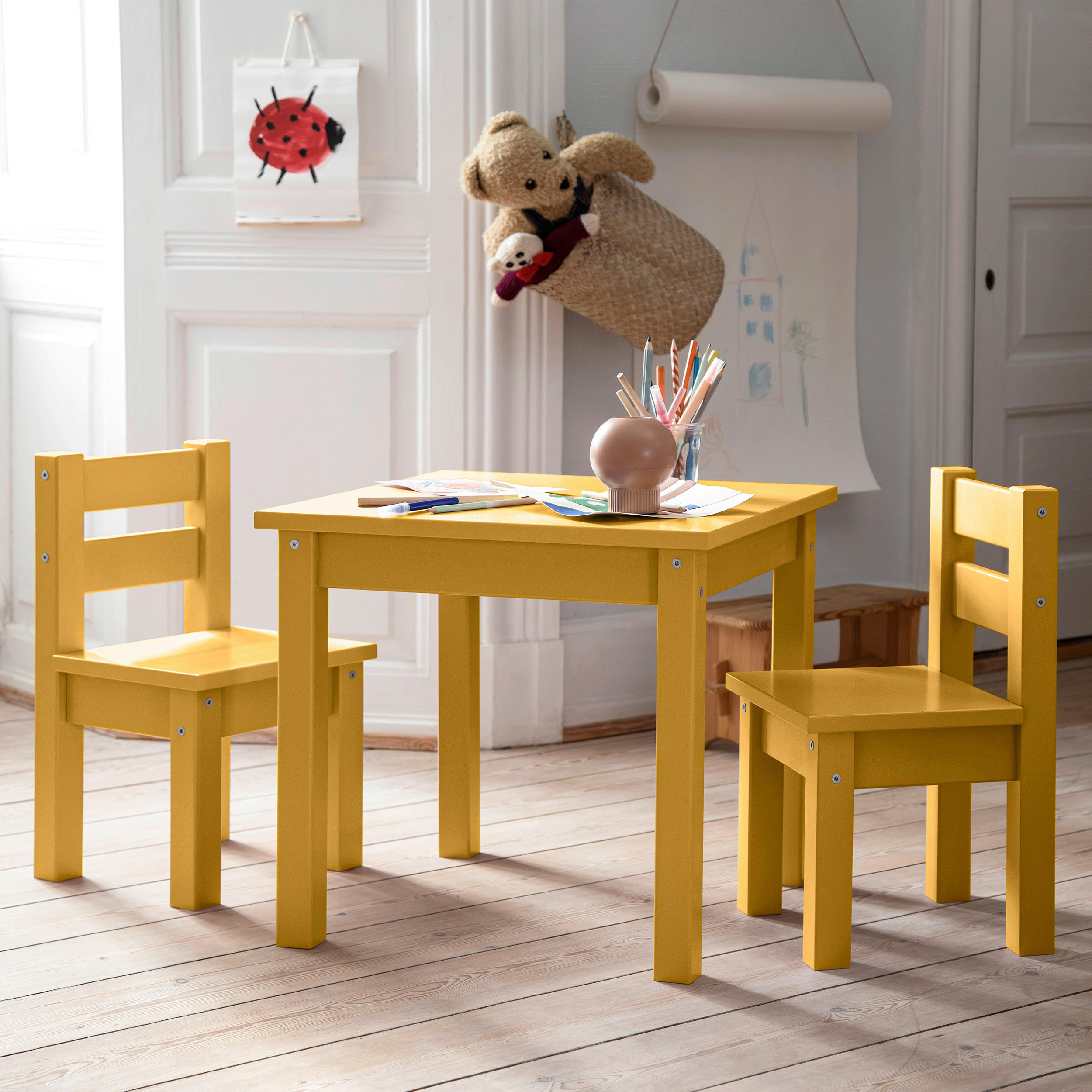 KINDERSITZGRUPPE Gelb  - Gelb, MODERN, Holz - MID.YOU