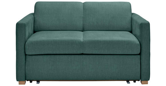 SCHLAFSOFA  in Flachgewebe Türkis  - Türkis/Buchefarben, KONVENTIONELL, Holz/Textil (144/81/97,5cm) - Carryhome
