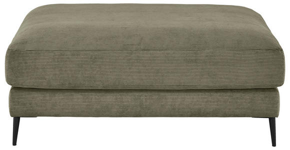 HOCKER Feincord Olivgrün  - Schwarz/Olivgrün, Design, Textil/Metall (120/43/90cm) - Dieter Knoll